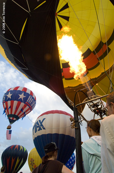 hot-air balloon with American Flag Provo Freedom Festival Balloon Launch