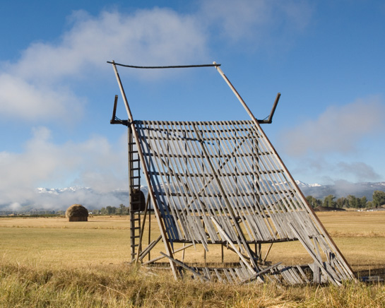 Traditional haymaking equipment in Jackson Hole Wyoming