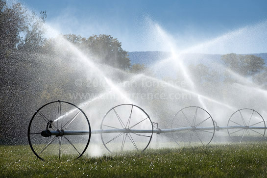 agriculture irrigation sprinklers field hay alfalfa Utah