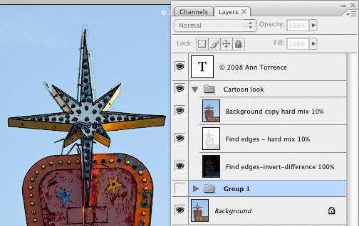 Photoshop tutorial find edges blending modes blending option hard mix