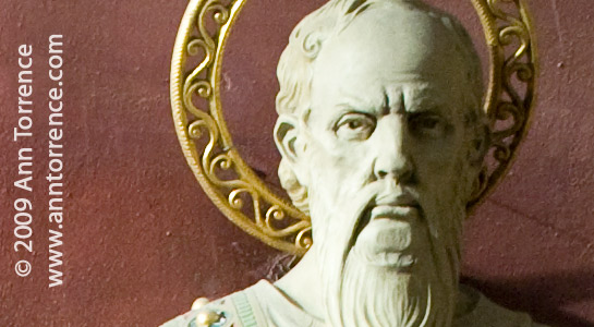 detail of statue of St. Paul, Cathedral of the Madeleine, Salt Lake City
