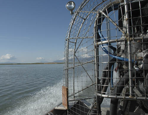 airboat on the Great Salt Lake